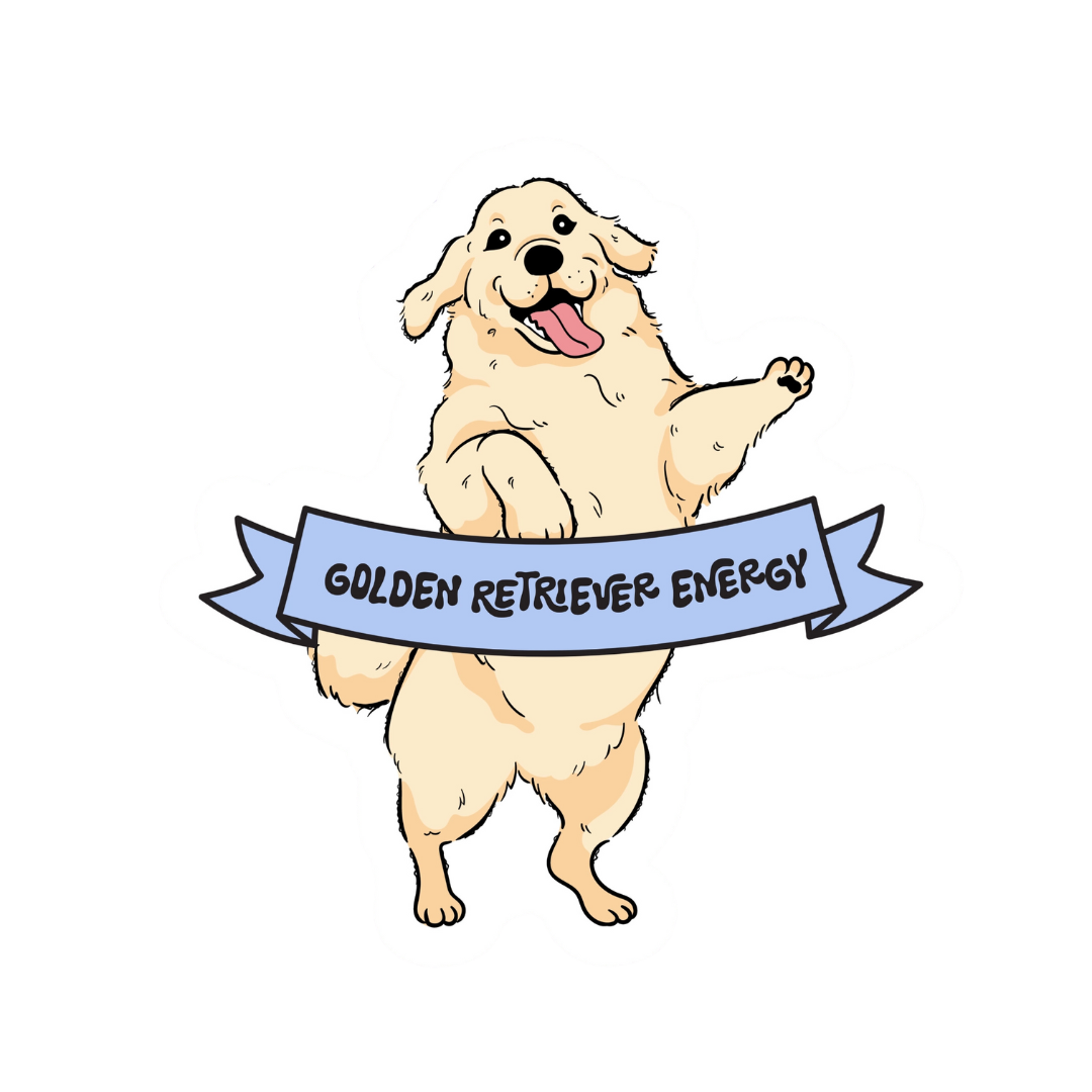 Golden Retriever Energy Sticker